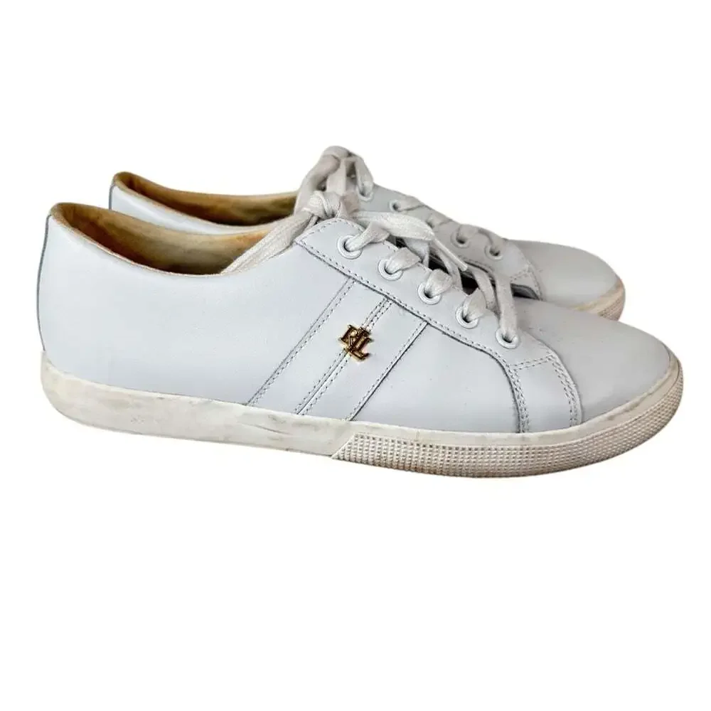 Lauren Ralph Lauren Janson II Sneakers Size 9.5 White Casualcore Streetwear